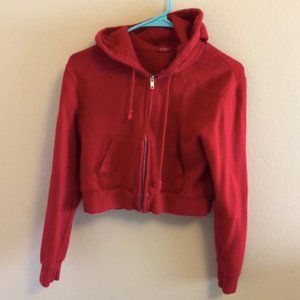 Brandy Melville Cropped Zip-up Hoodie